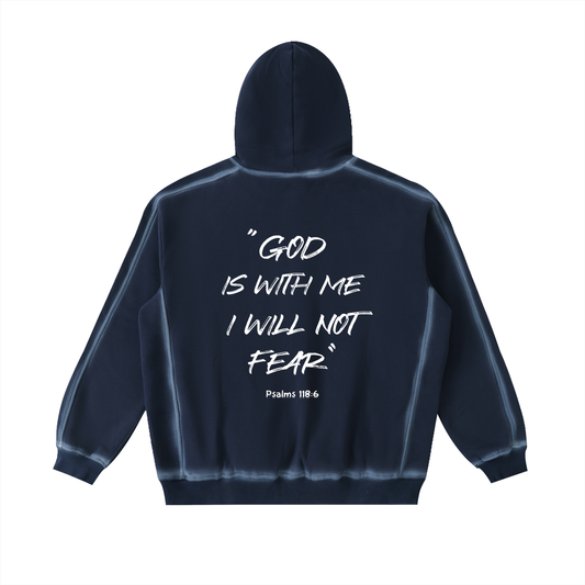 Blue SunfadedPsalms 118:6 Hoodie(Set)